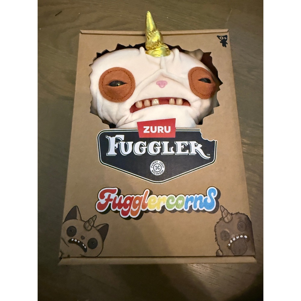 Zuru Fuggler Fugglercorns Wrinkle McStinkles White Plush Monster New